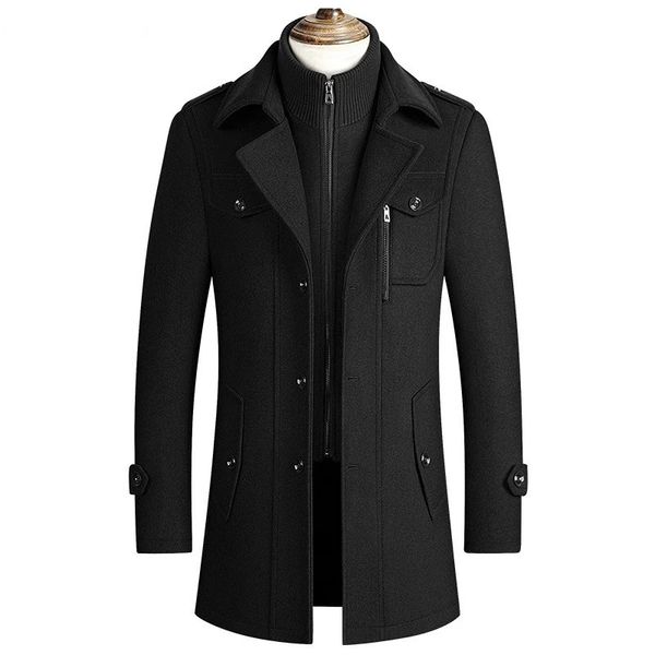 Wool Men's Blends Men Winter Jackets Cashmere Overcoats Trench Coats Business maschile di alta qualità Casual 231017