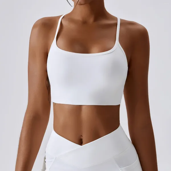 Yoga roupa sutiã esportivo para mulheres colheita top roupas branco sexy push up backless run trem fitness sportswear mulher ginásio