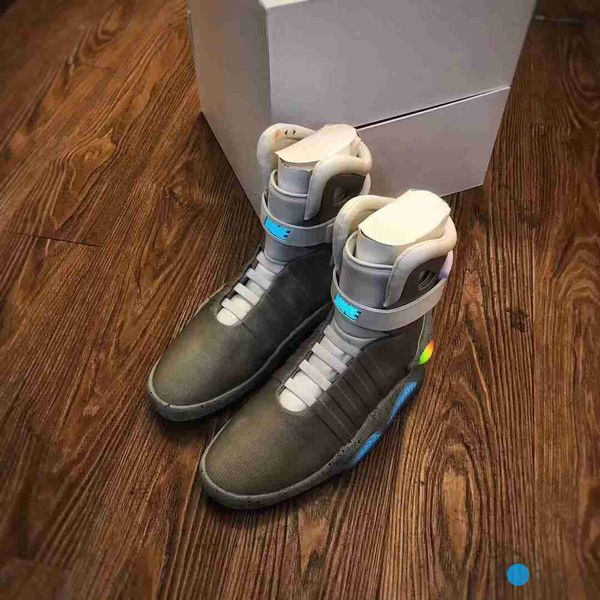 2024 TOP Zurück in die Zukunft Air Mag Sneakers Marty Mcfly's Led Shoes Glow In Dark Grey Mcflys Sneakers Größe 38-47