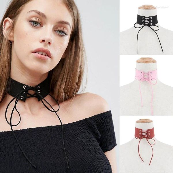 Suç Vintage Vintage Velvet Neckchain Yaz Moda Punk Gotik Hip Hop Dans Performans Strap Boeds için Kadın Mücevher Toptan