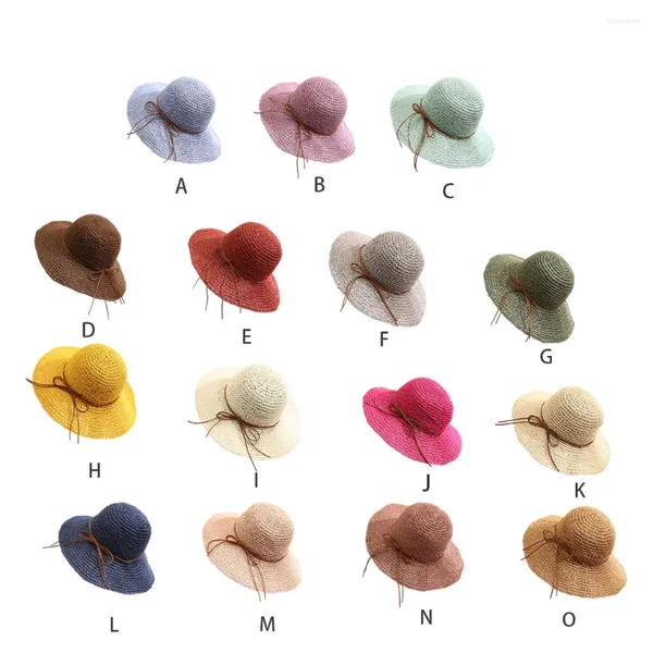 Cappelli a tesa larga Tessuto e cartone traspiranti per un look classico ed elegante Applicazione a prova di raggi UV Eleganza Copertura leggera per il viso