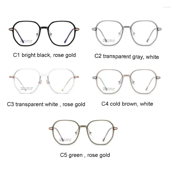 Güneş gözlüğü 2023 stil büyük çerçeve ışık rahat tr90 titanyum erkek kadın optik gözlük çerçeveleri moda düz