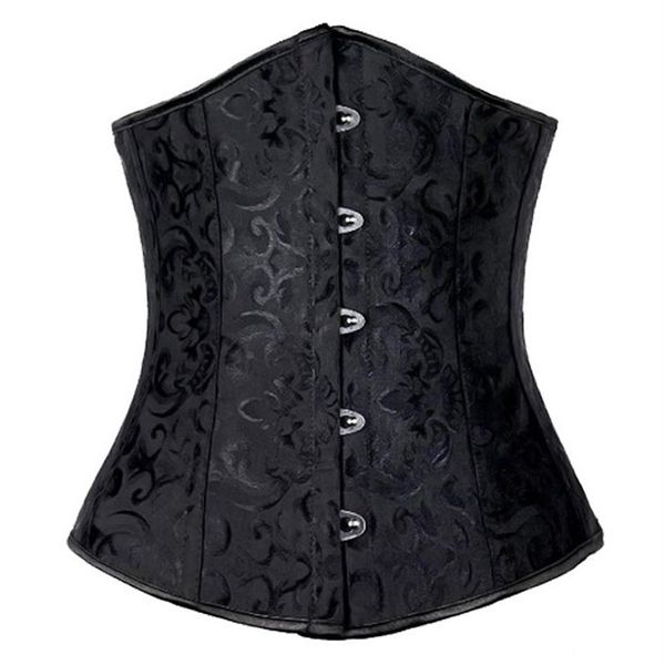 Gothic Damen Sexy Unterbrustkorsett Taillentrainer Former Plus Size Corpete Mieder Schwarz Weiß 8172269U