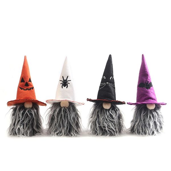 Gnome de pelúcia decoração de halloween para casa artesanal bonecas sem rosto ornamentos gnome bonito elfo escandinavo tomte gnomos