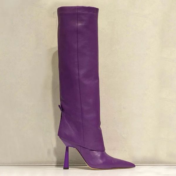 Borghini Bayan Rosie diz boyu botlar stiletto topuklular moda uzun boylu higi boot badem ayaklı patik lüks tasarımcılar deri deri kadın ayakkabı fabrika ayakkabı boyutu 35-41