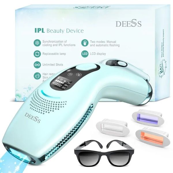 DEESS GP590-A Dispositivo per la depilazione laser IPL con zaffiro Macchina per la depilazione laser IPL con raffreddamento a ghiaccio