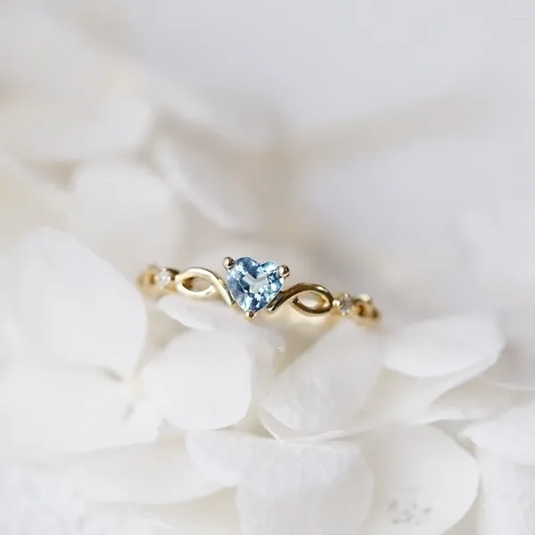 Обручальные кольца, простое красное кольцо в форме сердца для женщин, женский милый палец, романтический подарок на день рождения, модный камень с цирконием, роскошные ювелирные изделия