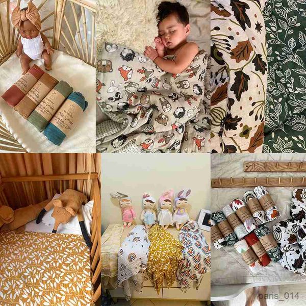 Cobertores kangobaby macio toda a temporada musselina swaddle cobertor recém-nascido toalha de banho multi projetos funções bebê envoltório infantil colcha