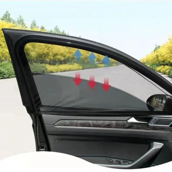 Transparente Vorhänge, 4 Stück, japanischer Stil, Autofenster, Fliegengitter, Türabdeckungen, SUV, Universal-Sonnenschutz für Seitenautos, für Babys, Netzärmel, Auto-Moskitonetz, 231018