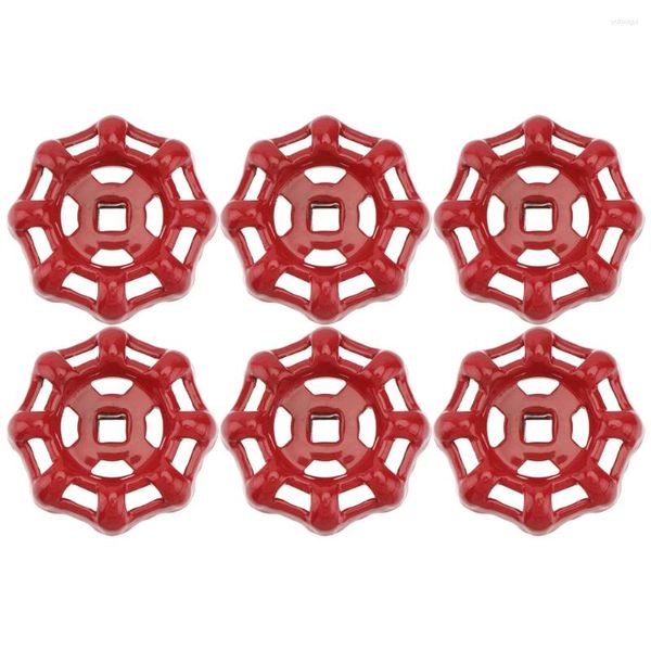 Mutfak Muslukları 6 PCS Metal Dış Hortum Bib Yedek Kare Broş Yuvarlak Tekerlek Tutucu 6x6cm