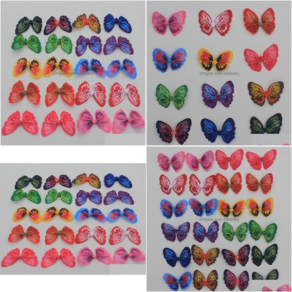 Saç Aksesuarları 150pcs 25 Quot Diy Baskı Grograin Şerit Yay Çiçeği Kızlar İçin Aksesuar Klipsi Kids9294001 Damla Teslimat K DH6QO