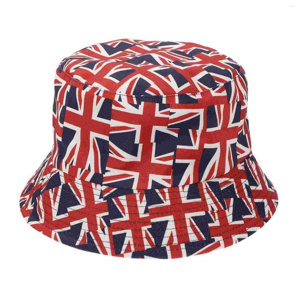 Berretti Cappello Union Jack Ragazze Abiti estivi Sole Secchiello britannico Pescatore Copricapo Cotone Uomo Donna Berretto da pesca per