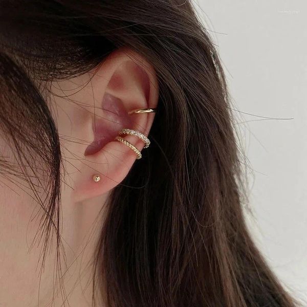 Brincos traseiros Chic Retro Ear Cuff com clipe de osso legal moderno e elegante