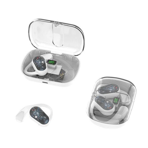 2023 TWS echte kabellose Ohrhörer OWS 80 OWS80 Air Bone Conduction transparenter Kristall in auf offenem Ohrclip TWS-Ohrhörer-Kopfhörer-Kopfhörer