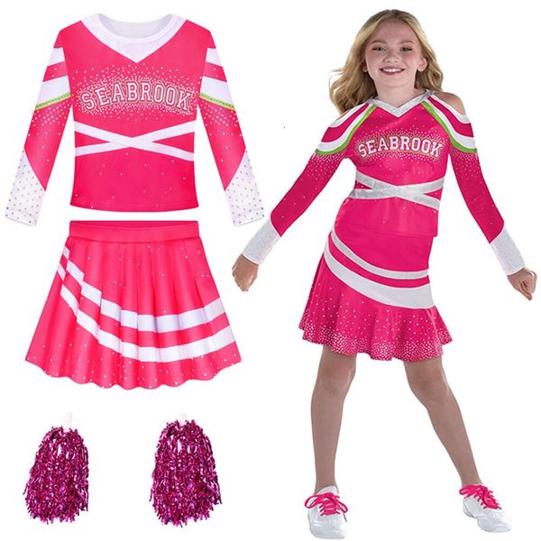 Zombies 3 Addison Costume Cosplay Cheer Leader JK Outfit Fiori a mano Costumi di Halloween per le donne Ragazza Aldult Kidscosplay