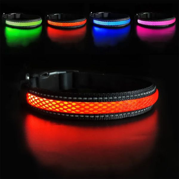 Collari per gatti Guinzagli MASBRILL Collare per cani a LED Prodotti per animali domestici luminosi Sicurezza Elegante collana lampeggiante luminosa Accessori riflettenti impermeabili 231017