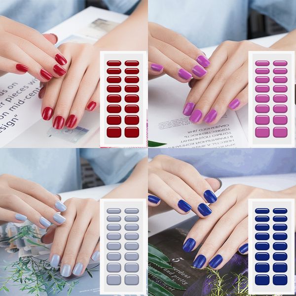 5 pezzi inclusi 80 piccoli adesivi di gel semi-indurito adesivi per unghie in gel UV semicotto adesivo per colorazione Halo impermeabile a lunga durata
