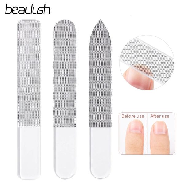 Пилочки для ногтей Beaulush Nano Glass Профессиональный полирующий инструмент для маникюра Моющаяся пилочка-полоска Crystal Polished Buffer 231017