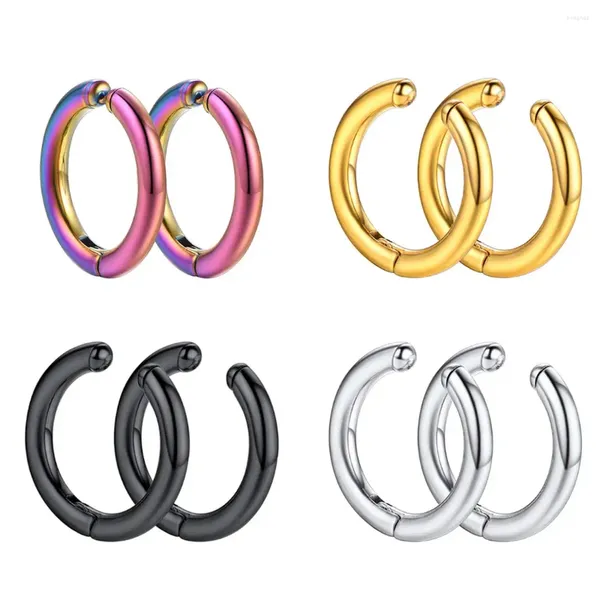 Серьги-кольца, 1–4 пары, унисекс, из нержавеющей стали, полированное сердце/шип/коренастые маленькие кольца-кольца для мужчин и женщин с пирсингом