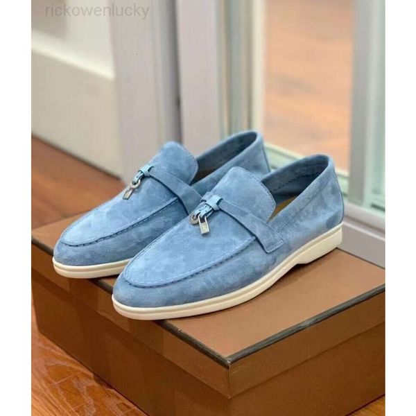 Loro piano tênis de luxo sapatos de luxo sapatos de melhor qualidade slowms de verão pães de caminhada de baixa tampa de vaca macia 2024ss marca lp oxfords deslizamento plano na sola de borracha MOC