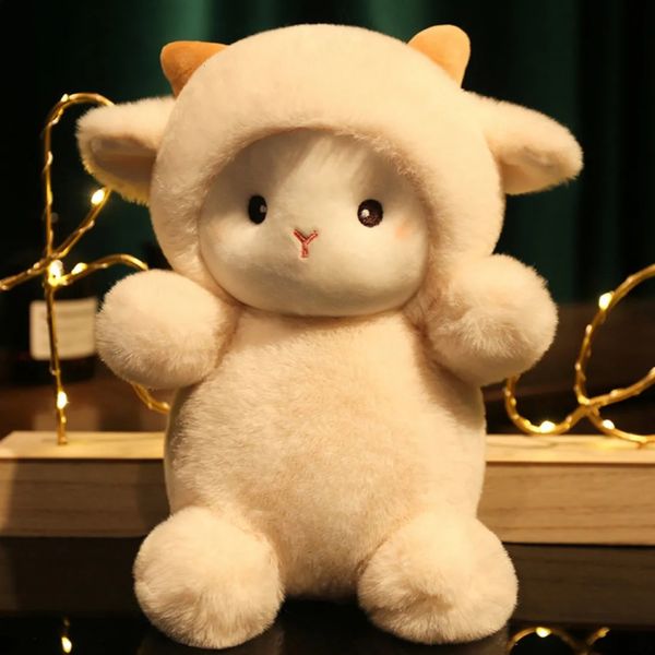 Bonecas de pelúcia 2023 anime dos desenhos animados kawaii brinquedo bonito pequena ovelha boneca menina com presente crianças aniversário 231018