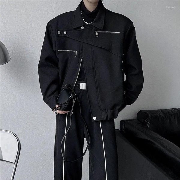 Männer Jacken XS-6XL 2023 Herbst Multi-Reißverschluss Dekonstruktion Kleidung Mode Plus Größe Persönlichkeit Mantel Hübsche Lose Oberbekleidung