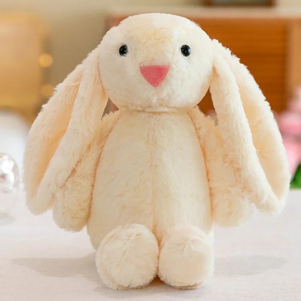 Bambole di peluche 30 cm Simpatico giocattolo farcito bambola di coniglio Neonati che dormono Compagno Orecchio lungo Bambini Compleanno Regali di Natale 231018