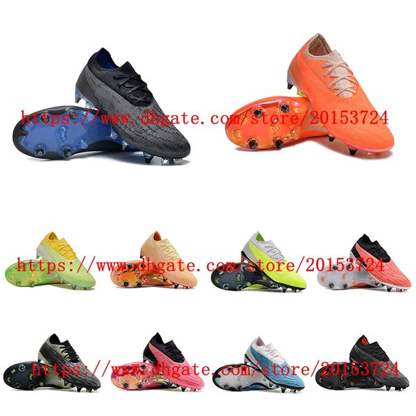 Chuteiras masculinas Phantom GX Elite SG terreno firme couro macio chuteiras confortáveis botas de futebol