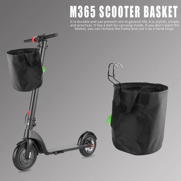 Borse laterali Borse Scooter elettrico Manubrio Skateboard Testa della bici Impugnatura Cestino portaoggetti Accessori ciclismo per M365 Ninebot ES1 ES2 ES3 ES4 231017