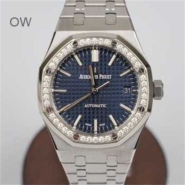 Royal Oak Offshore Audpi Relógio mecânico masculino esportivo fashion relógio de pulso série 15451ou automático unissex calibre 37 mm conjunto de diamantes em ouro rosa 18k WN-SWGB