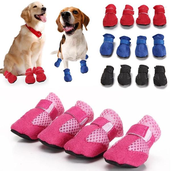 Hundebekleidung, Haustierschuhe, einfarbig, Mesh, atmungsaktiv, bequem, lässig, weiche Sohle, rutschfest, für den Innenbereich, Teddy