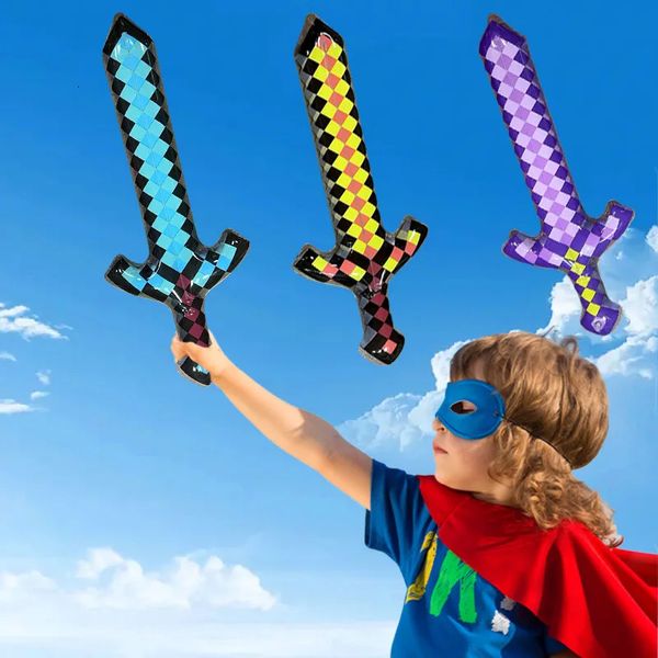 Светодиодные палочки, большой размер, надувной меч для детей, сабли, игрушки, день рождения, косплей, Хэллоуин, вечерние атрибуты 231018