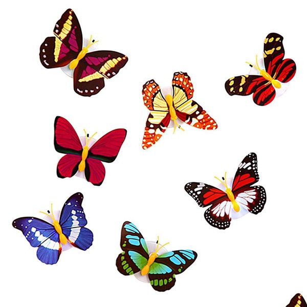 Altri adesivi murali farfalla colorata per giardino domestico Installazione semplice Luce notturna Lampada a led Soggiorno Camera per bambini Frigorifero Arredamento camera da letto con Dham9