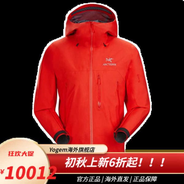 Designer Arcterys Giacche Alpha Sv Alpinismo Giacca rigida traspirante Cappotti da uomo Serie Beta Sv Camicia Sprint da uomo all'aperto Antivento Antipioggia Royal Red Dy