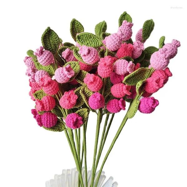 Fiori decorativi 5 rami sfumati rosa frutta artificiale mirtilli camera da letto simulazione bouquet roba fai da te