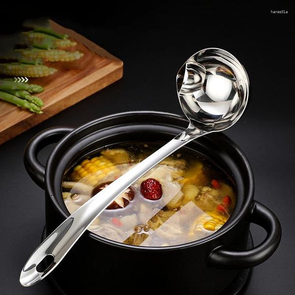 Misurini da tè 1pc In Acciaio Inox Zuppa di Grasso Separatore di Olio Mestoli Skimmer Cucchiaio Colino Per La Cucina Con Isolamento termico Anti-scottatura