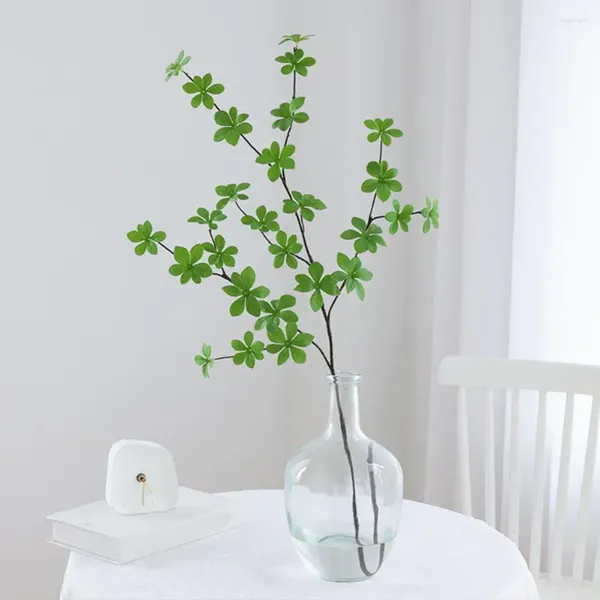 Flores decorativas sem rega plantas falsas folha artificial realista cor natural fácil manutenção textura fina simulação decoração para um