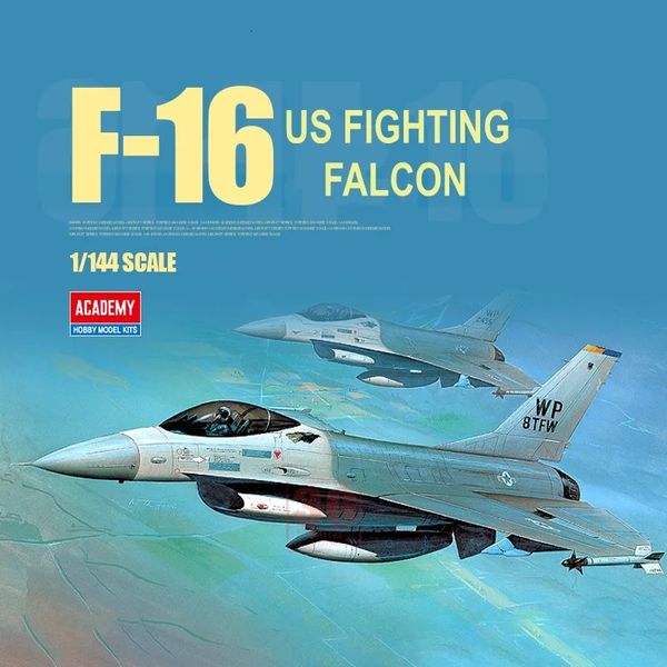 Модель самолета ACADEMY 12610 Модель самолета Масштабная модель 1/144 США F-16 Fighting For Falcon Игрушки для самолетов для военной модели Коллекция хобби 231017