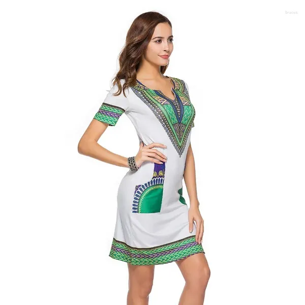 Abbigliamento etnico Abiti africani per le donne Abito maxi stampato stile moda in grado Dashiki sexy S-3XL