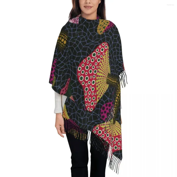 Schals Yayoi Kusama Art Shawls Wraps Damen Winter Langer weicher Schal Polka Aesthetic Pashminas Schal