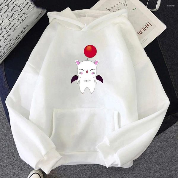 Herren Hoodies Final Fantasy XIV Moogles Grafik Kawaii Anime Kleidung Männlich/weiblich Manga Print Sweatshirts Herbst Pullover Tops