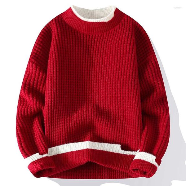 Männer Pullover 2023 Winter Koreanische Harajuku Rollkragenpullover Männer Dicke Warme Hübsche Stricken Pullover High-End-Herren Weihnachten Jumper