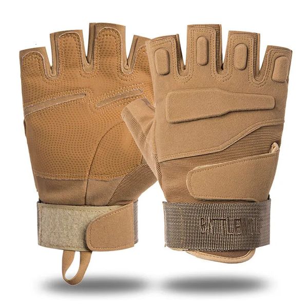 Guantes deportivos Guantes tácticos antideslizantes Airsoft Guantes deportivos Medio dedo Militar Hombres Mujeres Combate Tiro Caza Fitness Guantes sin dedos 231018