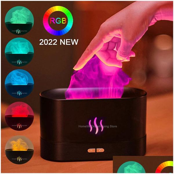 Difusores de óleos essenciais Difusores de óleos essenciais Chama Umidificador de ar Usb Aroma Difusor Room Fragrance Mist Maker Oil Difu Dhgarden Dh3Of