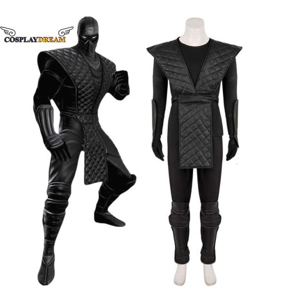 Cosplay Cosplay Mortal Kombat Noob Saibot Costume Cosplay Outfit Gioco Costume adulto Ninja Black Fighter Maschera Costume OutfitCosplay