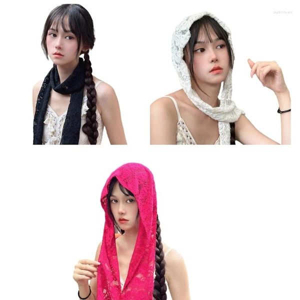 Schals Sommer Spitze Haarband Für Frauen Haarschal Haar Kopftuch Stirnband Bandanas Weibliche Haarteil Elegante Hals Schal