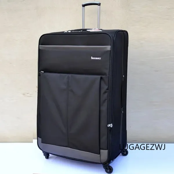 Чемоданы Оксфорд, чемодан на колесиках, 28-дюймовый дорожный чемодан большого размера, 20 посадочных мест с вращающимся колесом с замком TSA