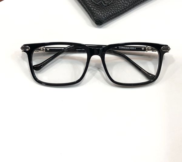 Occhiali da vista da uomo con lenti trasparenti Cornhaulass Designer Frame Optical Fashion Square Full Rim Frame Montature per occhiali da vista Montatura per occhiali da sole alla moda con scatola