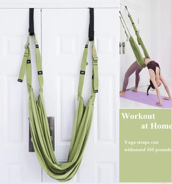Faixas de resistência Aérea Yoga Strap Hammock Swing Alongamento Antigravidade Inversão Exercícios Cinto 231017