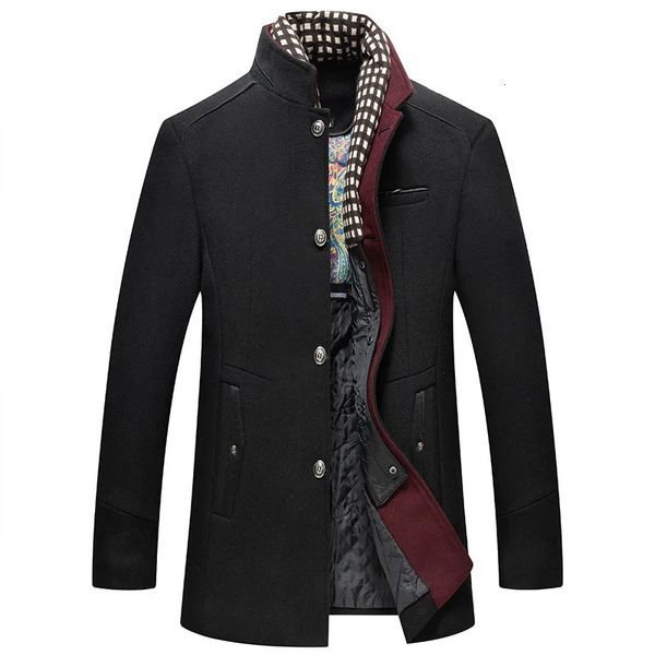 Мужские шерстяные мужские зимние деловые повседневные кашемировые плащи мужские теплые пальто высокого качества мужской 4XL 231017